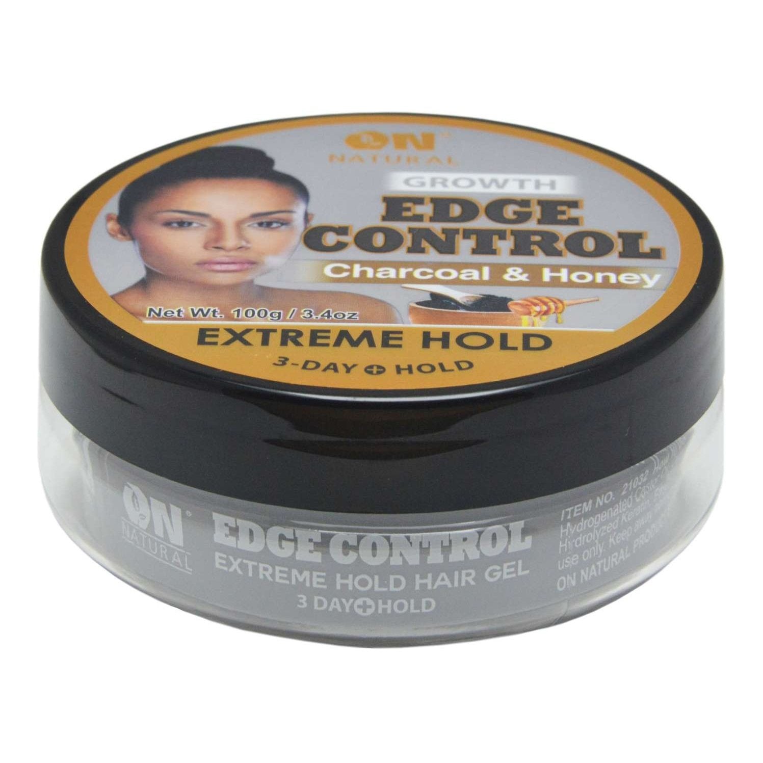 On Natural Edge Control Extreme Hold Hair Gel Charcoal Honey On Natural Edge Control Extreme Hold Hair Gel Charcoal Honey